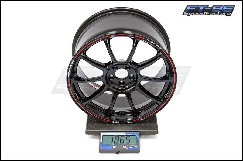Volk Time Attack ZE40 Black  Red 18x9.5 +42 FT Scale