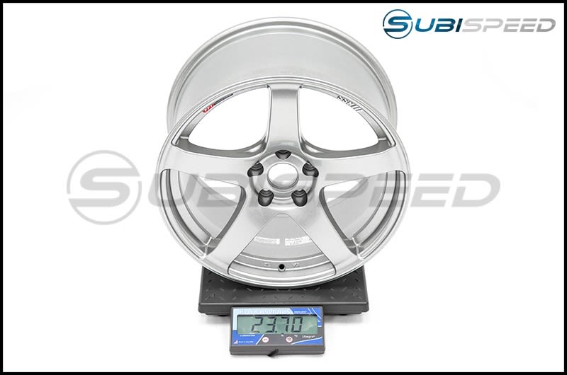 SSR GTV01 18x9.5 45mm Offset Glare Silver Wheel Subi Scale