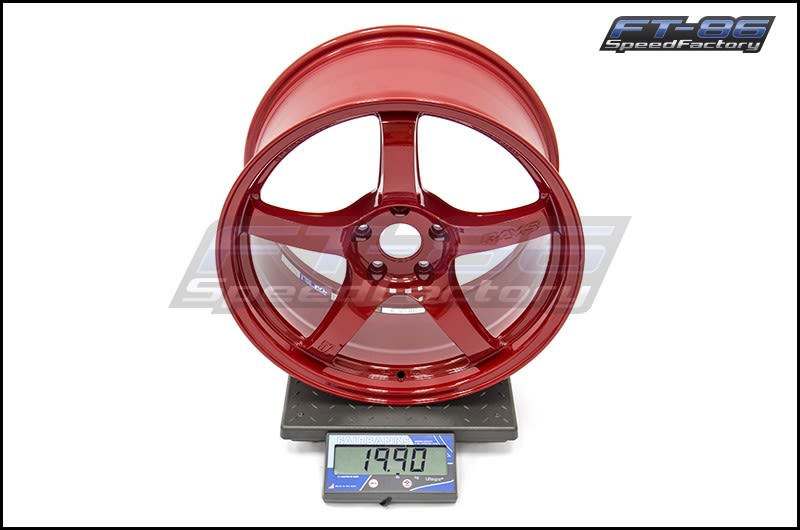 Ray Gram Lights 57CR 18x9.5 +38 Milano Red FT Scale