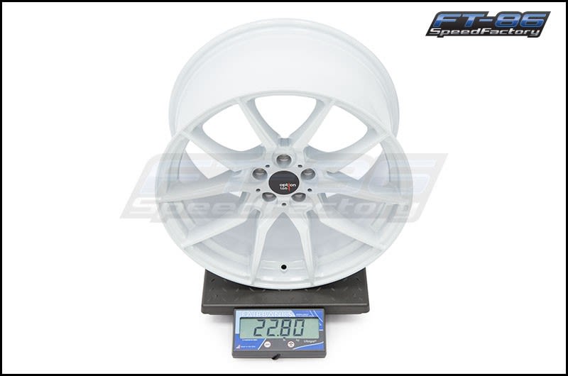 Option Lab Wheels R716 18x9.5 35mm 73.1 Onyx White 16 FT Scale