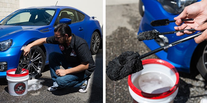 Use Wheel Cleaning Brushes For Engine Bay Cleaning 