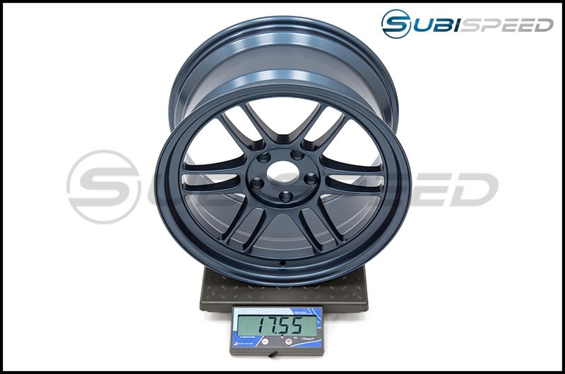 Enkei RPF1 18x9.5 38mm Offset 73mm Bore Matte Blue Wheel Subi Scale