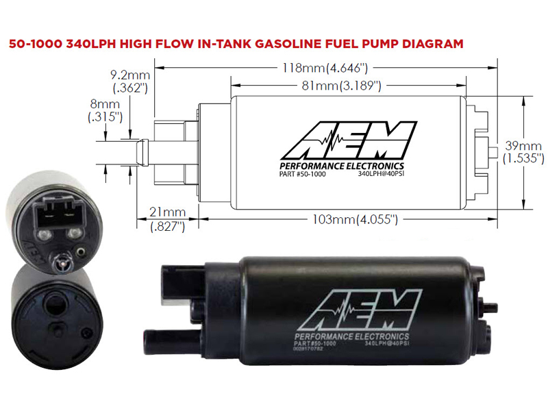 AEM 50-1000 Universal Fuel Pump
