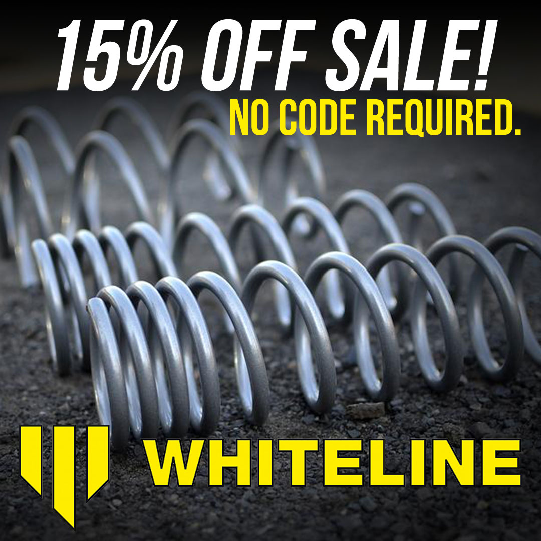 Save 10% off whiteline aftermarket parts and accessories until September 7th!