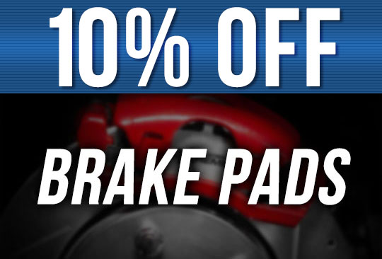 Save 10% off brake pads