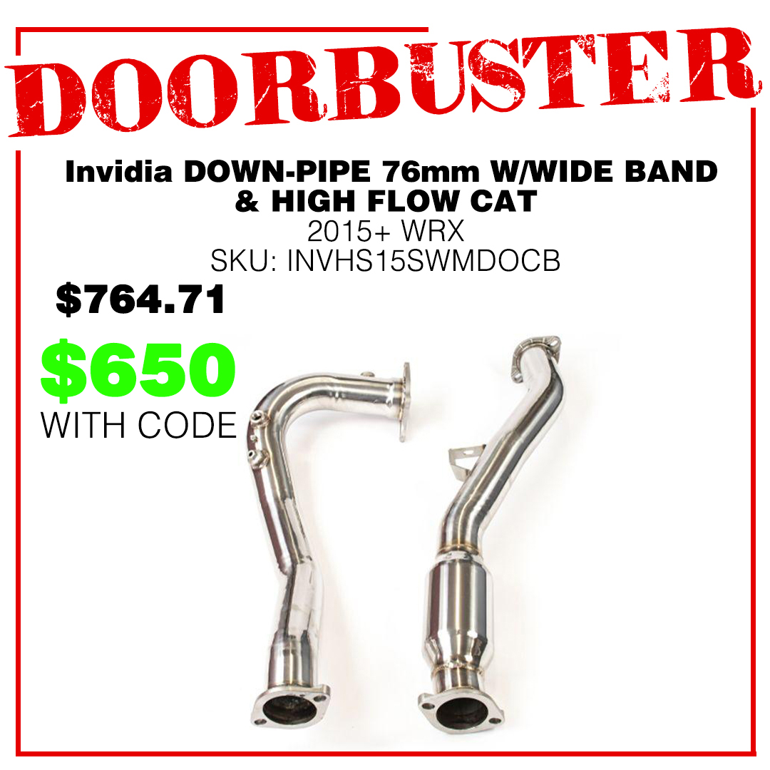 INVIDIA J-PIPE & DOWNPIPE (76MM) WITH WIDE BAND & HIGH FLOW CAT