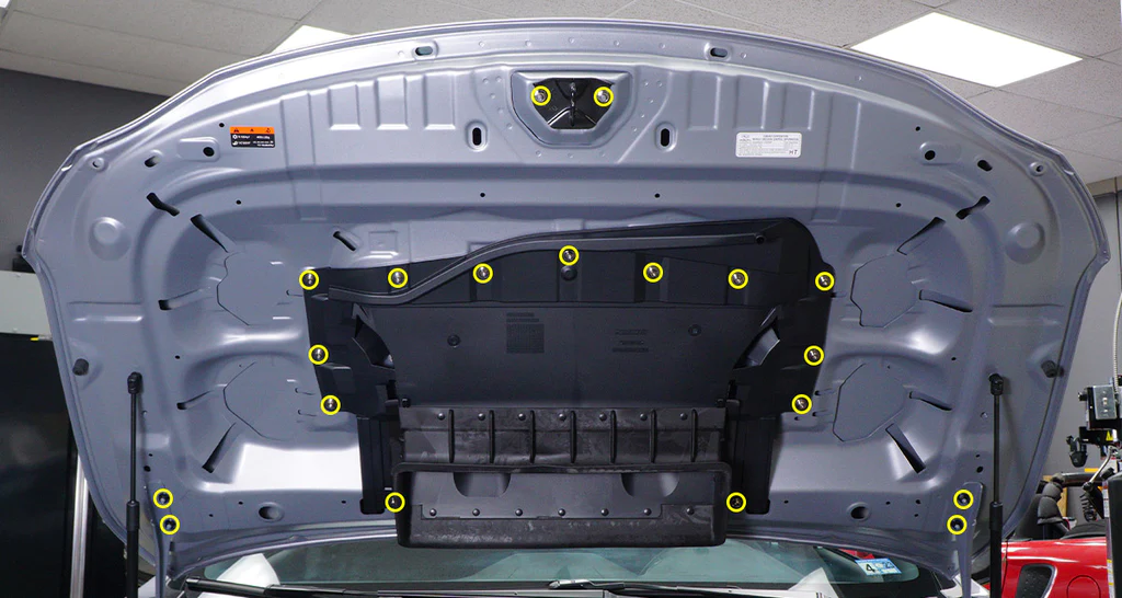 Dress Up Bolts Titanium Hardware Hood Kit Installed On A 2022 Subaru WRX