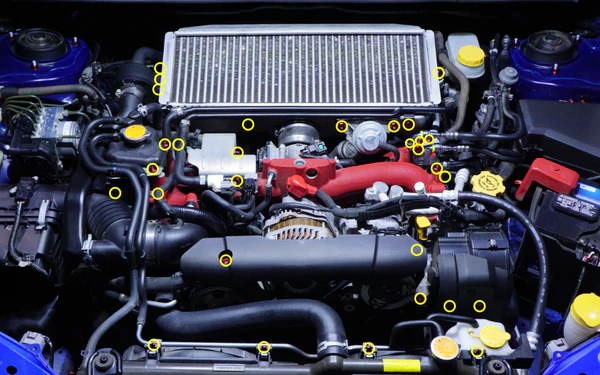Dress Up Bolts Stage 2 Titanium Hardware Engine Kit Installed On Subaru WRX STI