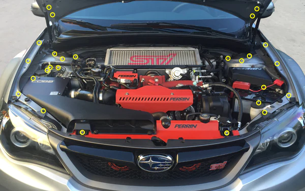 Dress Up Bolts Stage 2 Titanium Hardware Engine Kit Installed On Subaru WRX STI