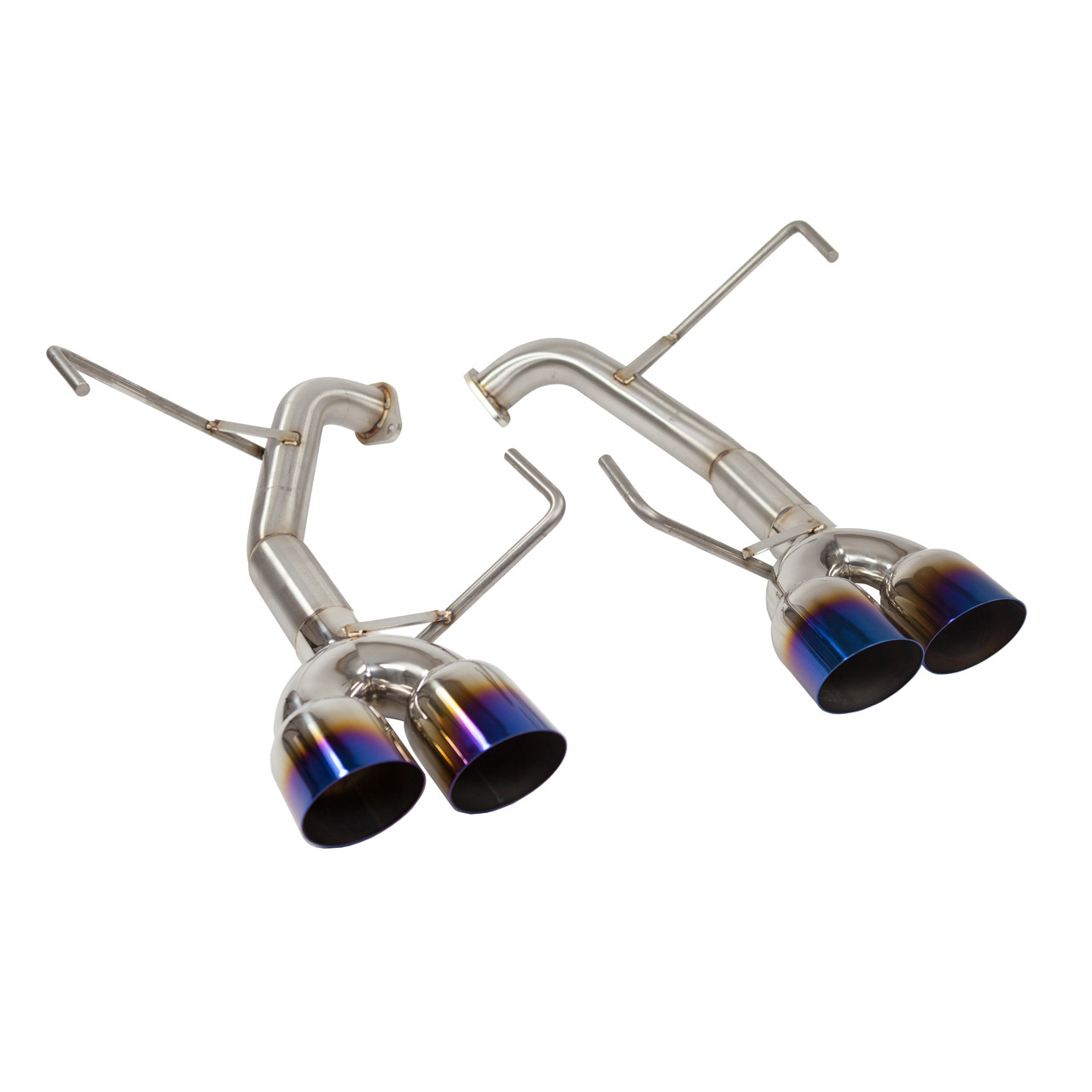 Nameless Performance Catback Exhaust with muffler delete and 3.5 inch neochrome single wall exhaust tips